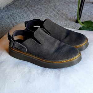 Dr. Martens Carlson Suede Buckle Strap Clogs Size 7